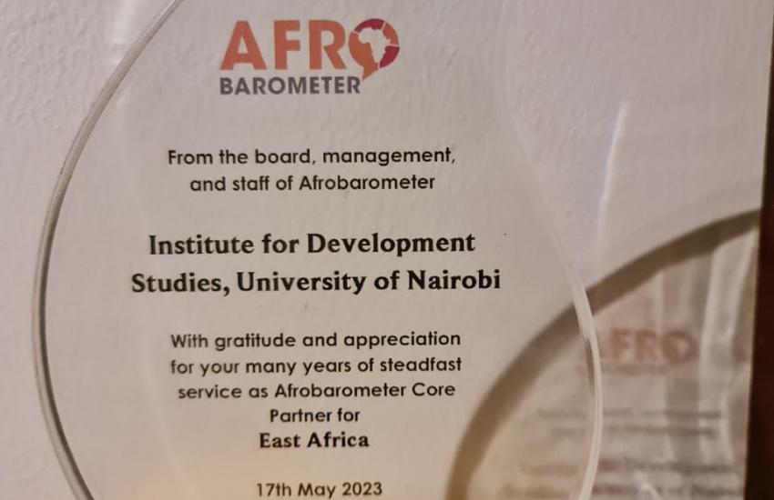 Afrobarometer core partner East Africa award